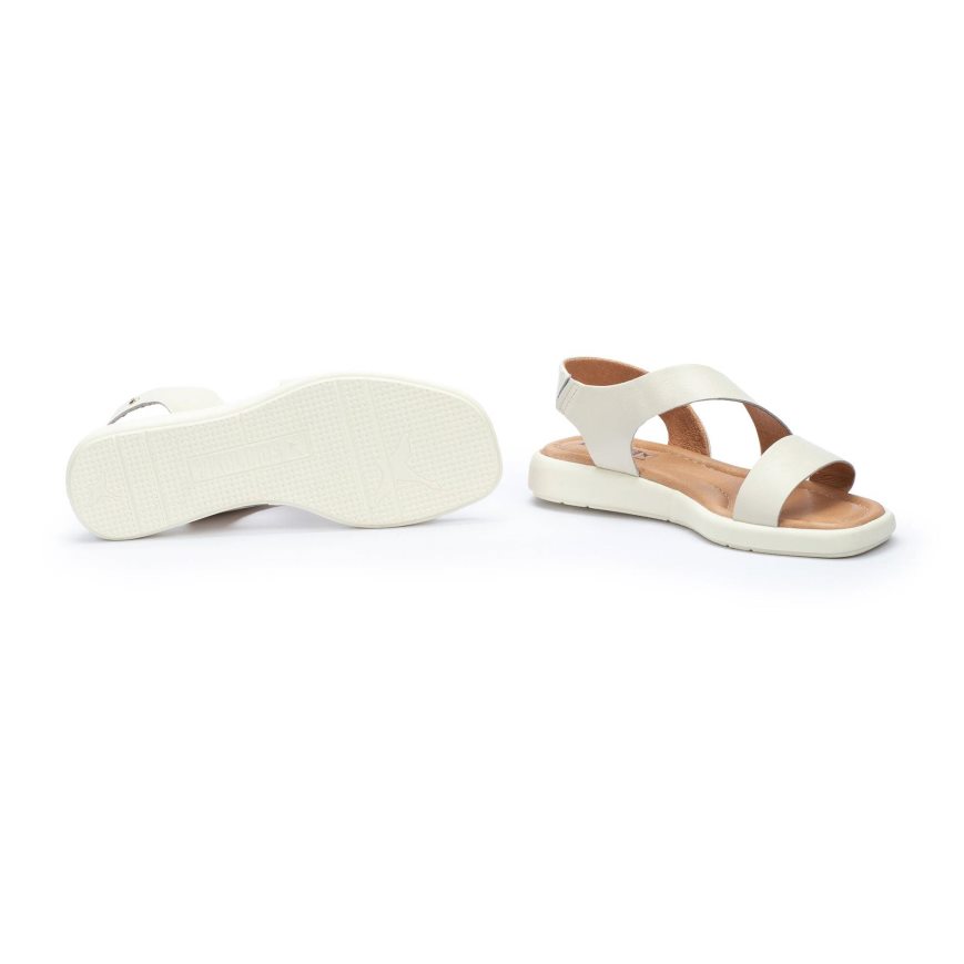 Women's Pikolinos CALELLA Flat Sandals White | NZ U8371Q5